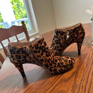 Vince Camuto Animal Print Ankle Booties